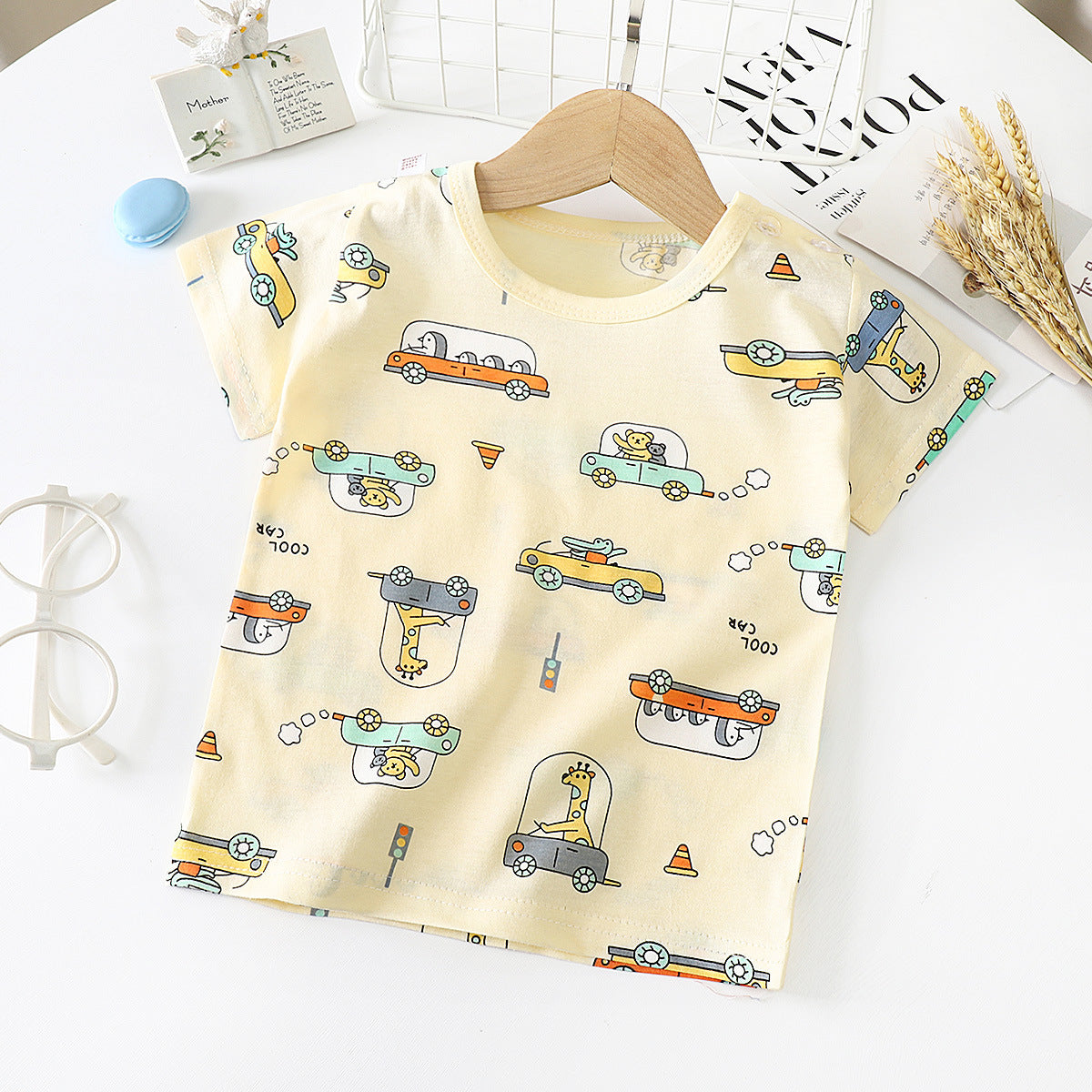 Children's Short-sleeved T-shirt cotton Baby Half-sleeved Bottoming Shirt