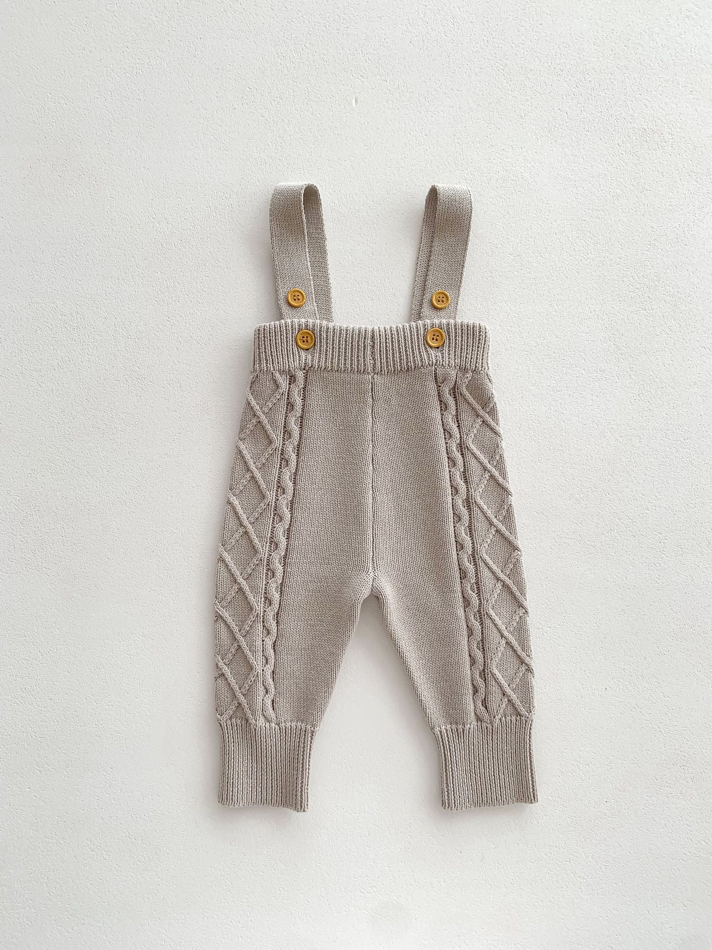 Baby Autumn And Winter Twist Knitted Sweater Jumpsuit