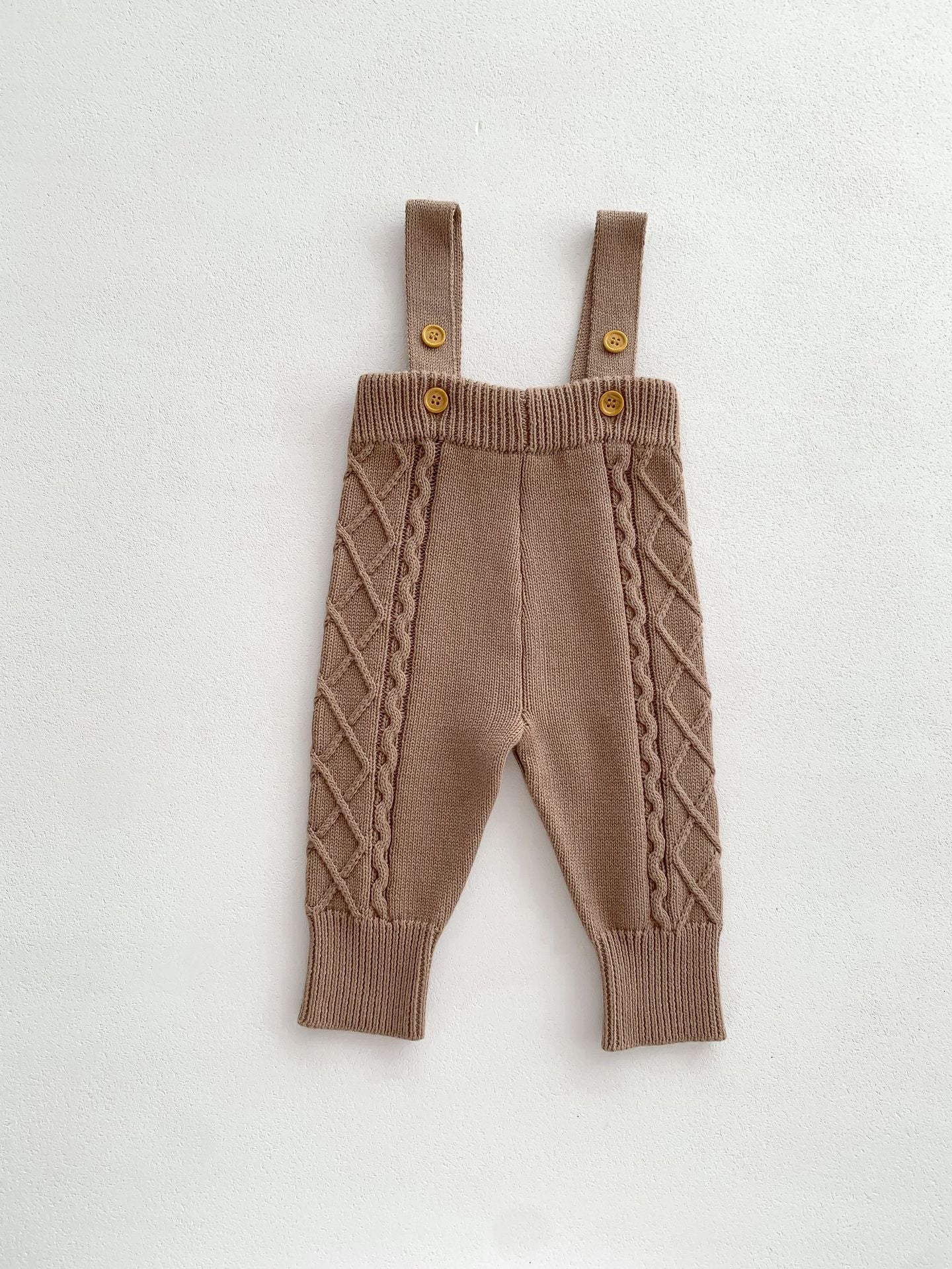 Baby Autumn And Winter Twist Knitted Sweater Jumpsuit