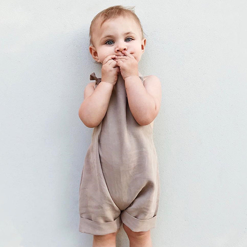 Children's Overalls Shorts Ins Boys And Girls Baby Jumpsuit