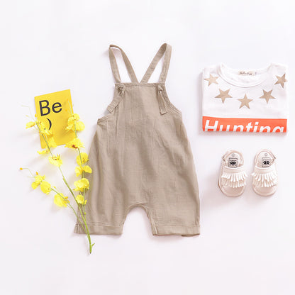 Children's Overalls Shorts Ins Boys And Girls Baby Jumpsuit