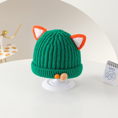 Cute Baby Melon Skin Super Cute Warm Woolen Knitted Hat