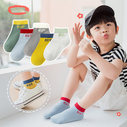 Mesh Boneless Suture Cartoon Boys And Girls Socks