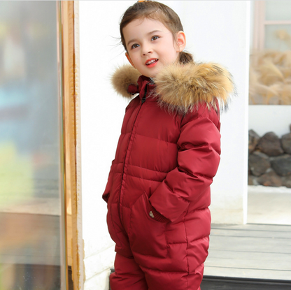 Children's Thick And Warm One-piece Down Jacket