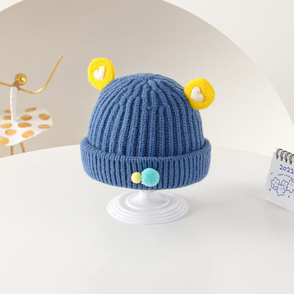 Cute Baby Melon Skin Super Cute Warm Woolen Knitted Hat