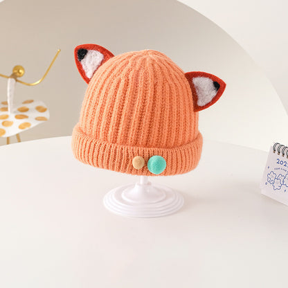 Cute Baby Melon Skin Super Cute Warm Woolen Knitted Hat