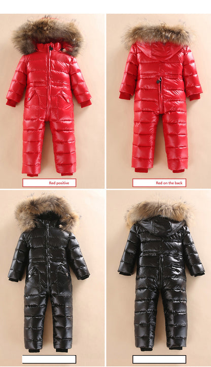 Children's Thick And Warm One-piece Down Jacket