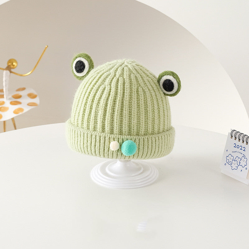 Cute Baby Melon Skin Super Cute Warm Woolen Knitted Hat